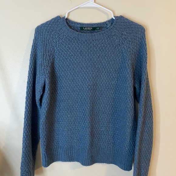 Ralph Lauren Sweaters - Ralph Lauren Women’s Blue Crew Neck Knit Sweater Wool blend